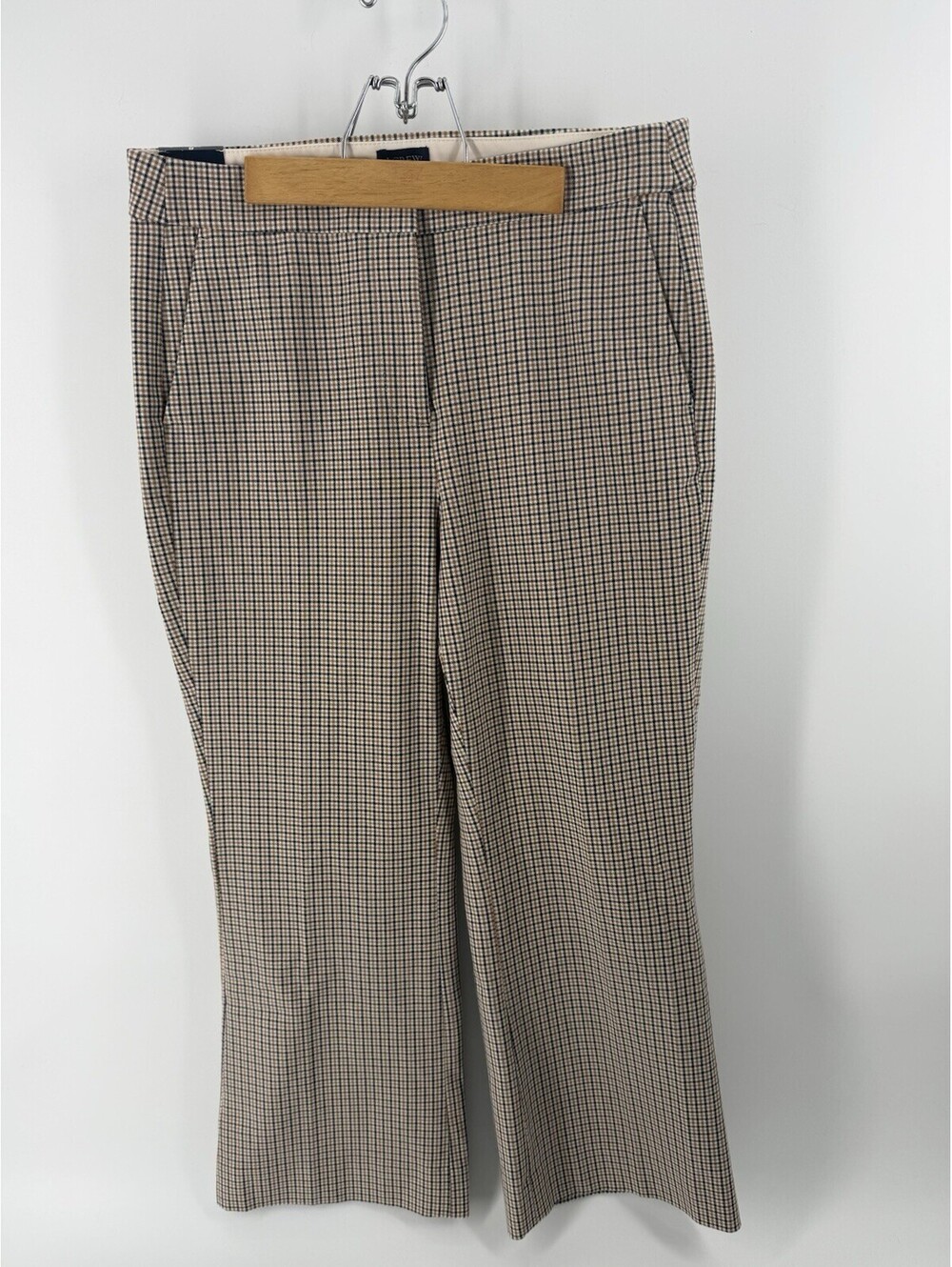 J. Crew Women's Plaid Kelsey Kickout Crop Flare Pants - Size 8 NWT